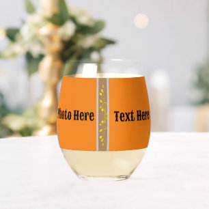 Drinkware Style: Printed Wine Glass photo text.