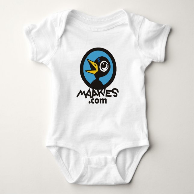 Drinky Crow Baby Bodysuit (Front)