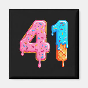 Drip 41 Meme Cool Baseball Style Number Forty One  Magnet