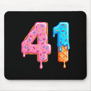 Drip 41 Meme Cool Baseball Style Number Forty One  Mouse Pad