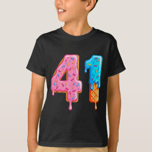 Drip 41 Meme Cool Baseball Style Number Forty One  T-Shirt
