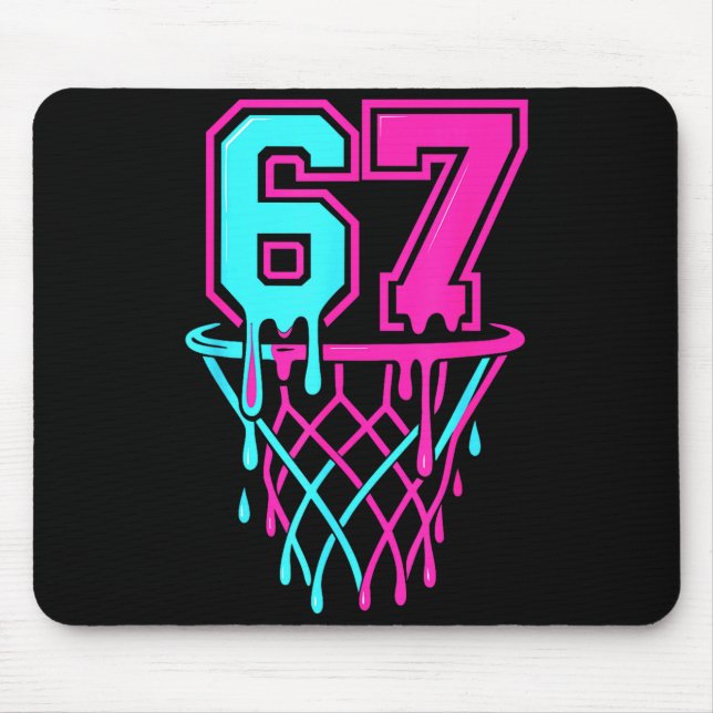 Drip 67 Basketball Six Seven Meme Game Day 6 7 Tee Mouse Pad (Front)