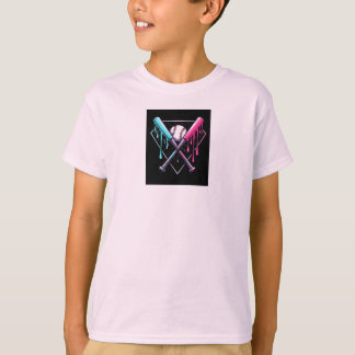 Drip Baseball Bat Magic – Neon Splash Home Plate T-Shirt