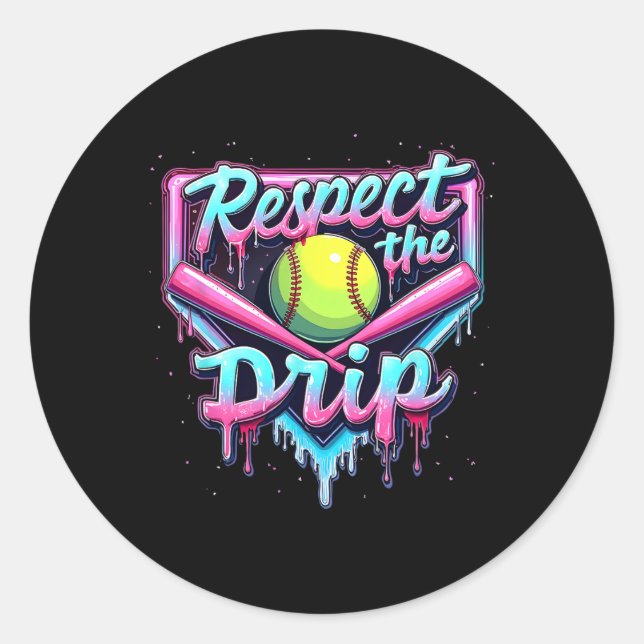 Drip Boys Ice Cream Respect Sell The Drip Youth  Classic Round Sticker (Front)