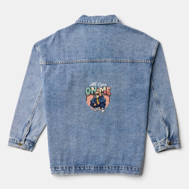 Drip Dog All Eyes On Me Denim Jacket (Back)