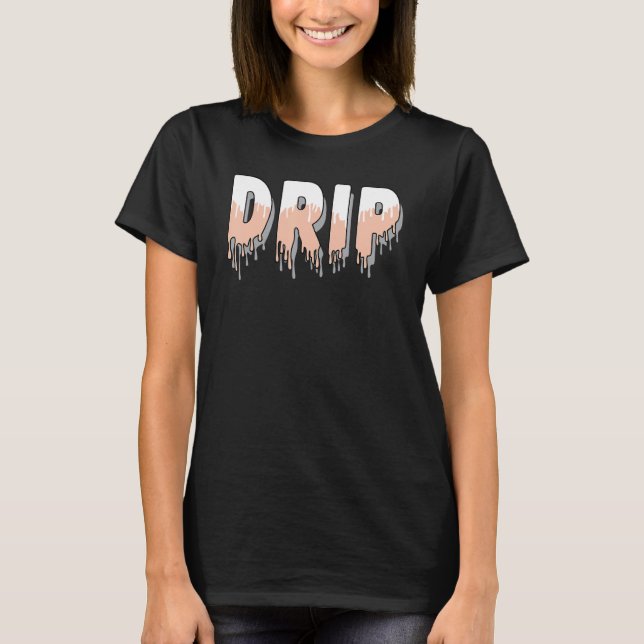 Drip Dripping Electro Orange 1s Matching T-Shirt (Front)