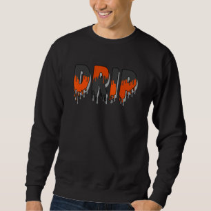 Drip Dripping Retro Brilliant Orange 12s Matching Sweatshirt