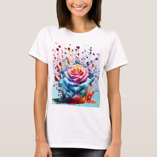 DRIP DROP ICE ROSE STYLED BY TRREAL T-Shirt (Front)