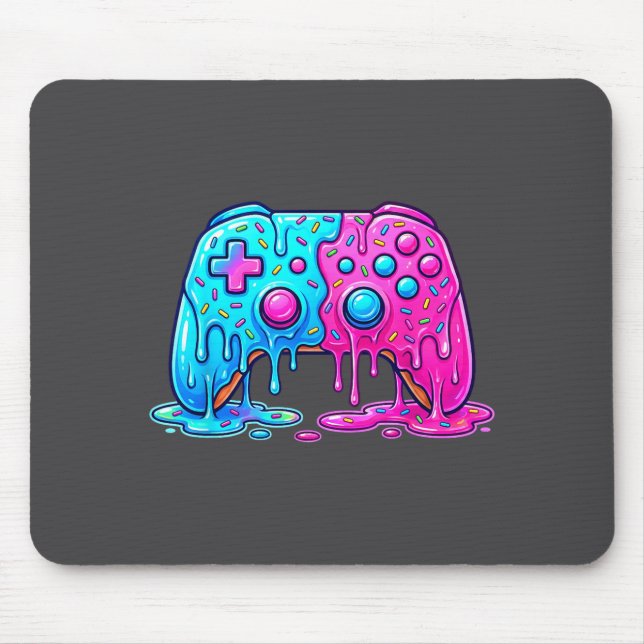 Drip Gamer Controller Boys Video Game Retro Gaming Mouse Pad (Front)