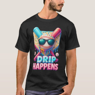 Drip Happens Baseball Ice Cream Bat And Ball With T-Shirt