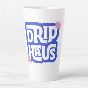 Drip Haus – Retro Playful Logo Latte Mug