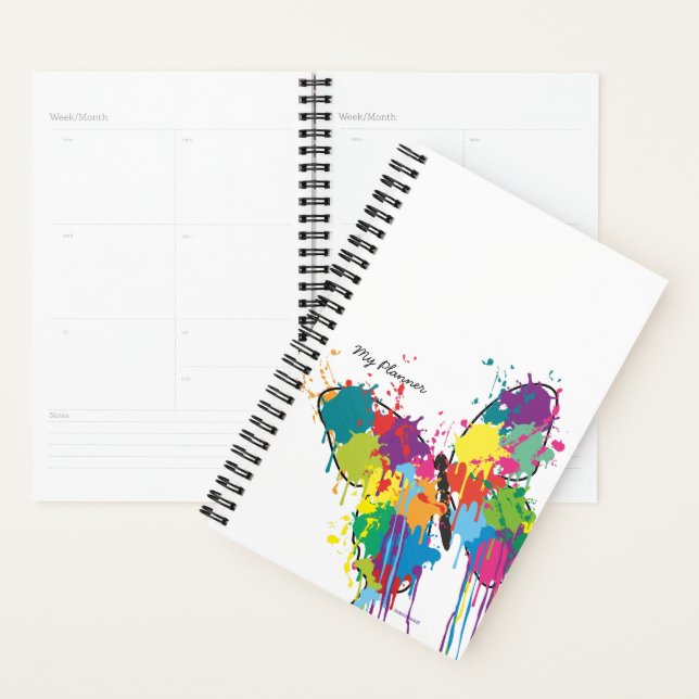 Drip Paint Abstract Butterfly Planner (Display)