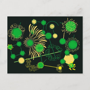 Drip Painting Postcard