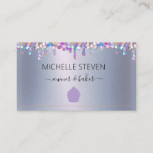 Drip Purple Bakery Business Card