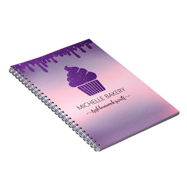 Drip Purple Bakery Recipes Notebook (Right Side)