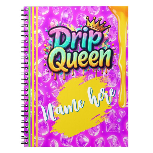 drip queen Spiral Photo Notebook (Front)