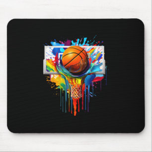 Drip Sketll Paint Splash Dripping Sketll Slam Dunk Mouse Pad