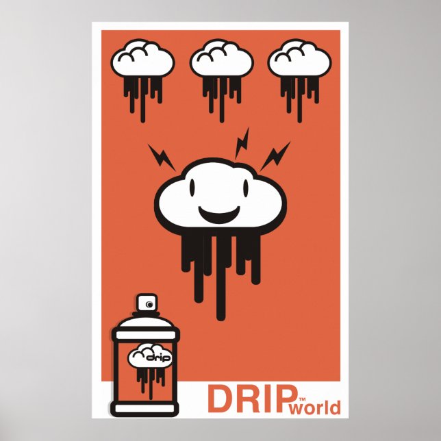 Drip World Orange Poster (Front)