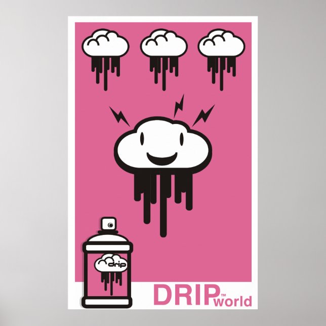 Drip World Pink Poster (Front)