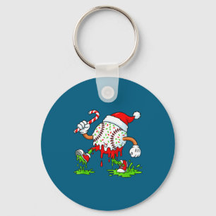 Dripng Ice Cream Baseball Santa Hat, Xmas Pajama K Key Ring