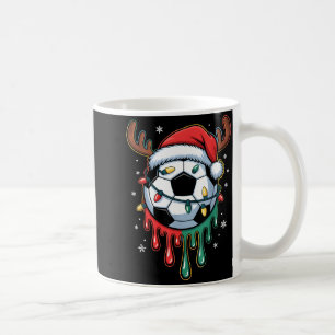 Dripng Soccer Ball Christmas Santa Hat Holiday  Coffee Mug