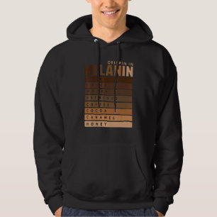 Drippin In Melanin African American Queen King Bla Hoodie