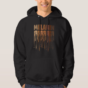 Drippin Melanin Heart Black History Month BLM Wome Hoodie