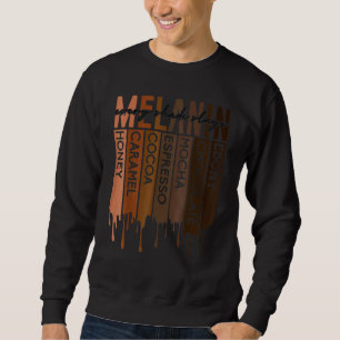 Drippin Melanin Heart Black History Month BLM Wome Sweatshirt