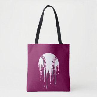 Dripping Baseball Design for Bold Sports Fans Tote Bag