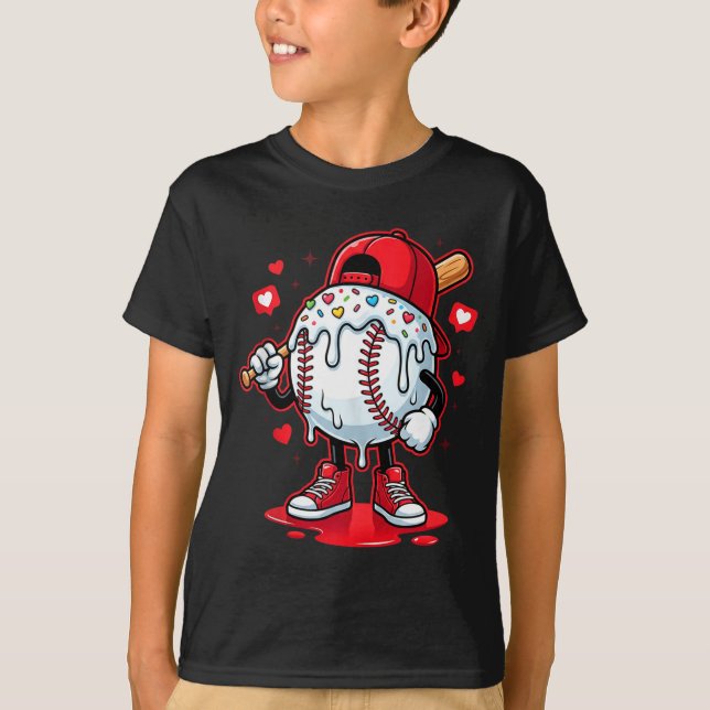 Dripping Baseball Drip Icecream Apparel Youth Boy  T-Shirt (Front)