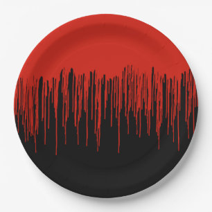 Dripping Blood Halloween Paper Plate