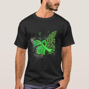 Dripping Butterfly Green Ribbon Kidney Disease Awa T-Shirt