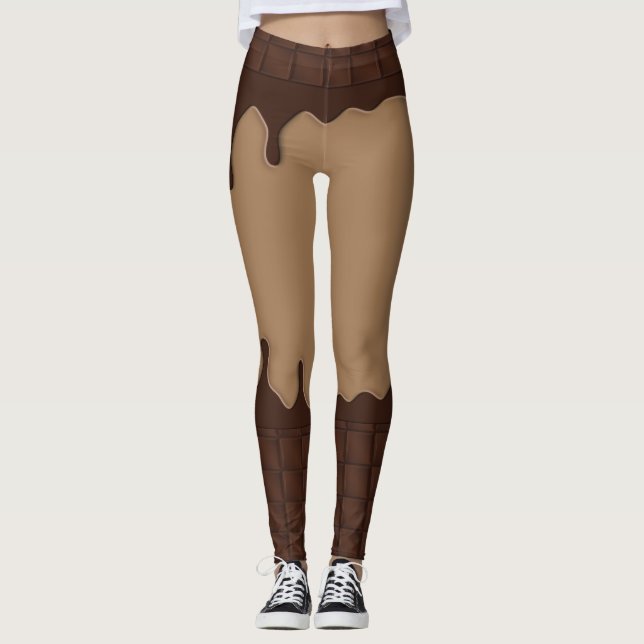 Dripping Chocolate Candy Bar Leggings (Front)