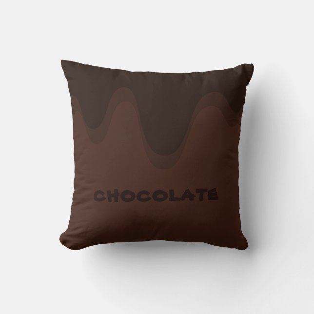 dripping chocolate throw pillow (Front)