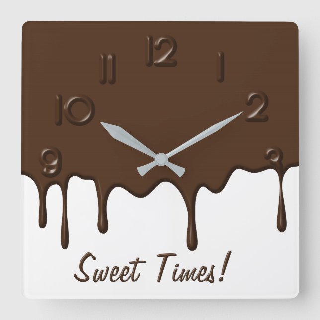 Dripping Chocolate - Wall Clock (Front)