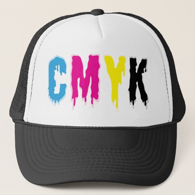 Dripping CMYK Trucker Hat (Front)