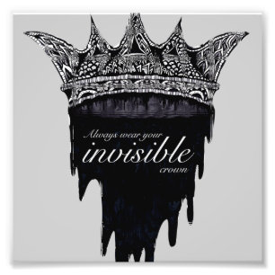 Dripping Crown with Text - v2 Photo Print