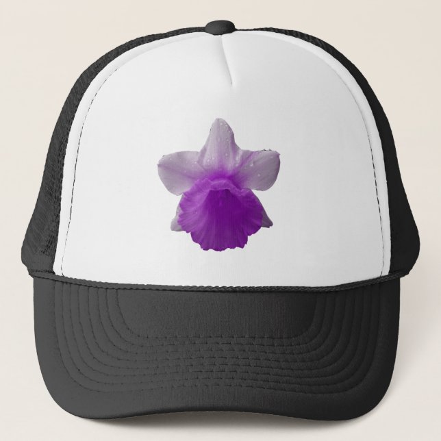 Dripping Daffodil Purple Floral Hat (Front)