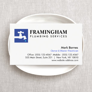 Dripping Faucet Plumbing Plumbers Logo Business Card