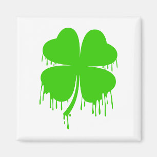 Dripping Four Leaf Clover Magnet