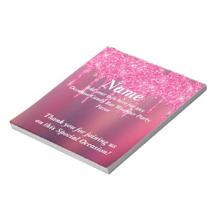 Dripping Glitter Candy Bar Wrapper Party Favours Notepad