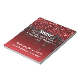 Dripping Glitter Candy Bar Wrapper Party Favours Notepad