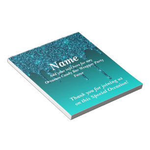 Dripping Glitter Candy Bar Wrapper Party Favours Notepad
