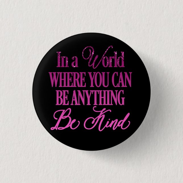 Dripping Glitter Inspirational Quote 3 Cm Round Badge (Front)