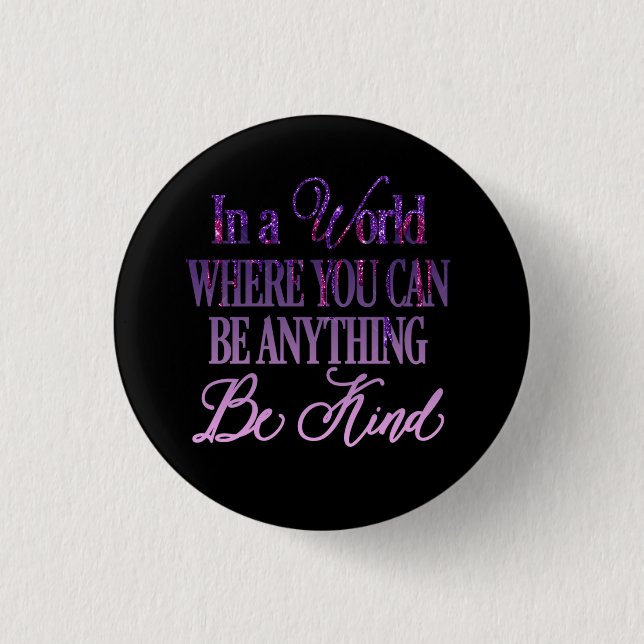 Dripping Glitter Inspirational Quote 3 Cm Round Badge (Front)