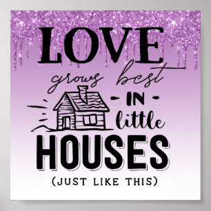 Dripping Glitter Inspirational Quote Poster