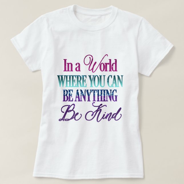 Dripping Glitter Inspirational Quote T-Shirt (Design Front)