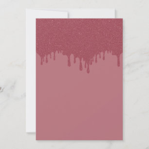 Dripping Glitter Rose Gold Invitation Custom
