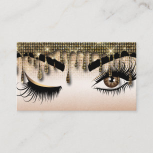 Dripping Gold Makeup artist Wink Eye Lashes Business Card