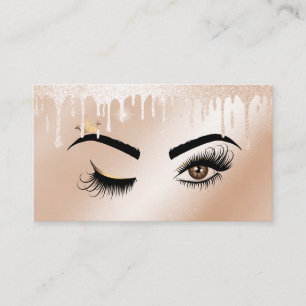 Dripping Gold Makeup artist Wink Eye Lashes Business Card